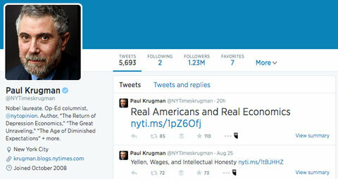 paul krugman twitter profili
