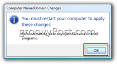 Windows Vista Bilgisayarı Yeniden Başlatmak için Active Directory AD Etki Alanı Onayı'na Katılın