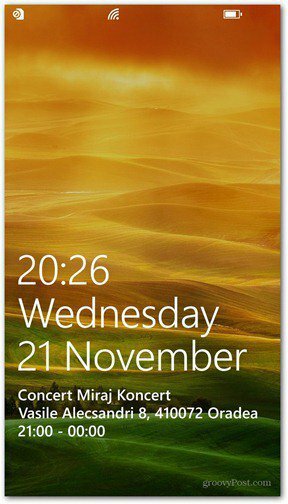 Windows Phone 8 özelleştirmek kilit ekranı ayrıntılı durum uygulaması