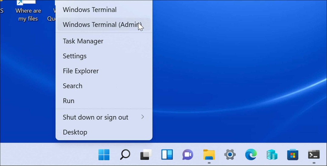 Windows Terminal Yöneticisi Windows 11