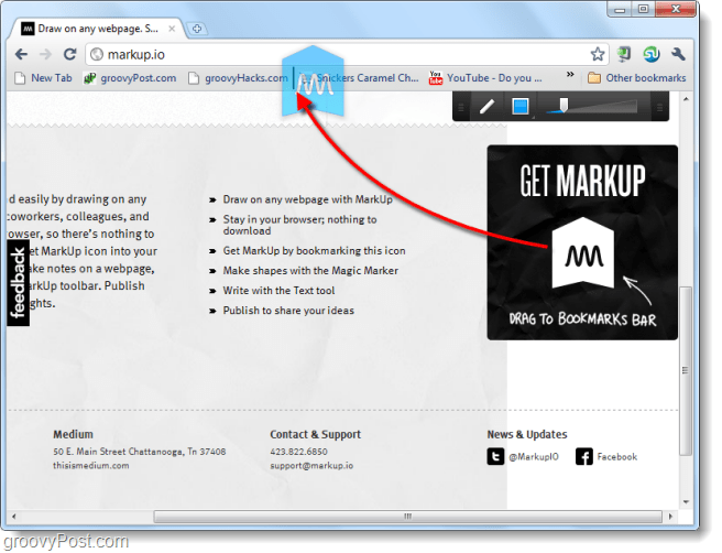 Markup.io Kullanarak Web Sitelerini Ekran Yakalayın ve Üzerine Çizin