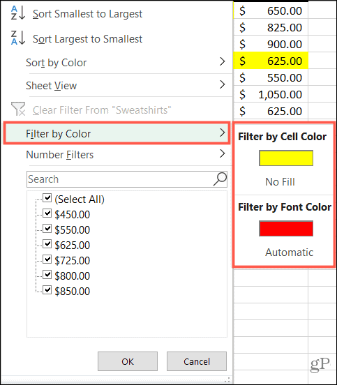 Excel'de Renge Göre Filtrele