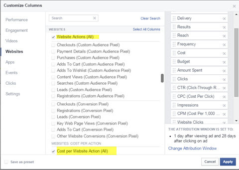 facebook reklam yöneticisi web sitesi işlemleri ekle