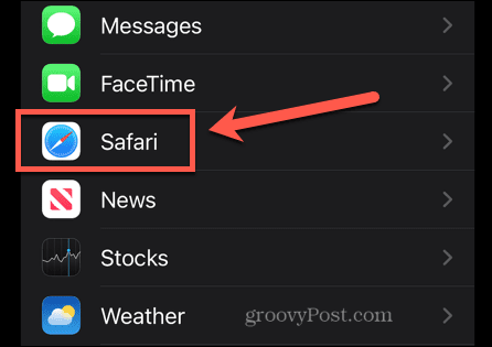 safari ayarları iphone