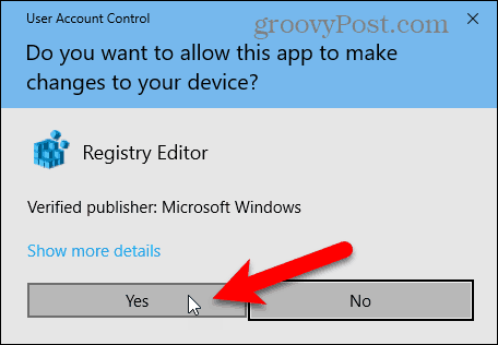 Windows 10'da Kullanıcı Hesabı Denetimi iletişim kutusu