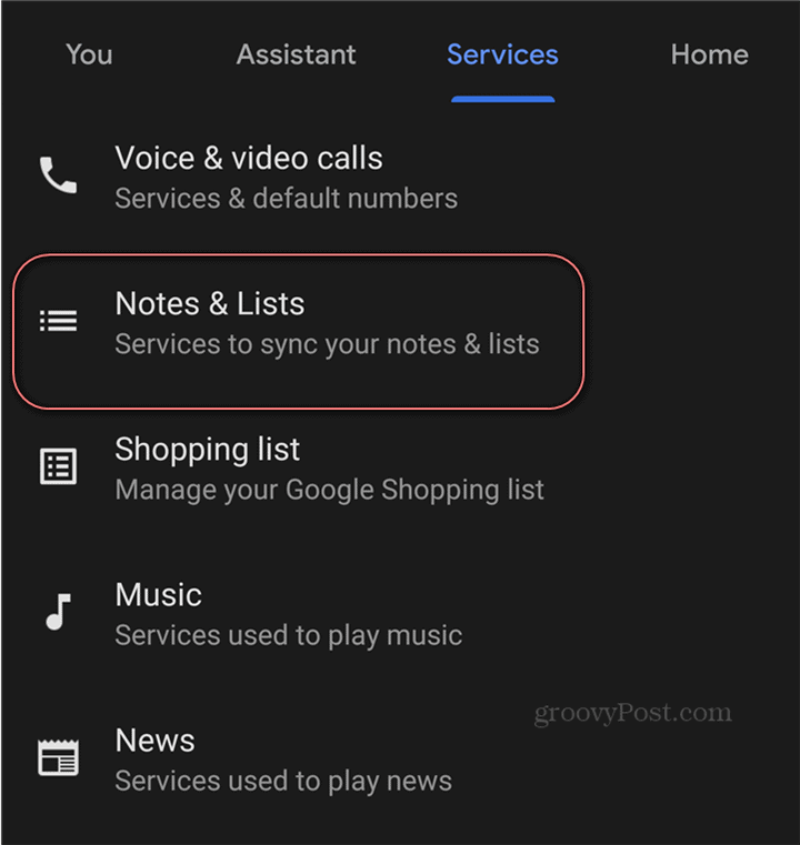 Google Asistan Google Keep ayarları not listeleri