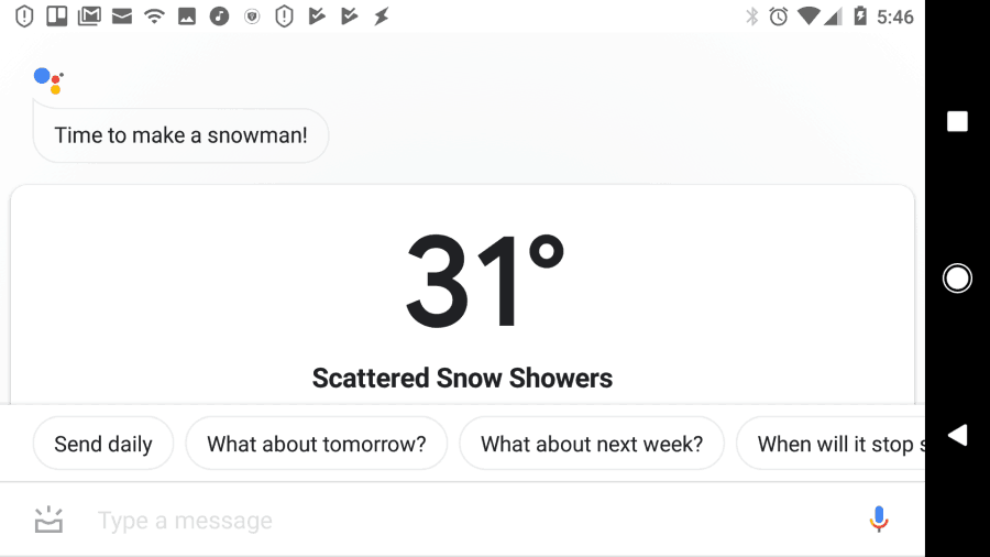 google asistanı hava durumu tahmini