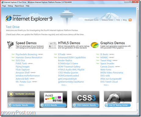 Internet Explorer 9: Önizlemeyi İndirin