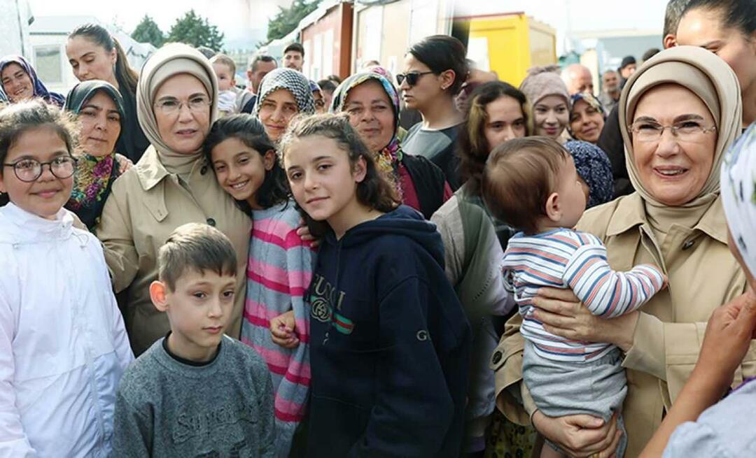 Emine Erdoğan, Hatay'da depremzedelerle bir araya geldi