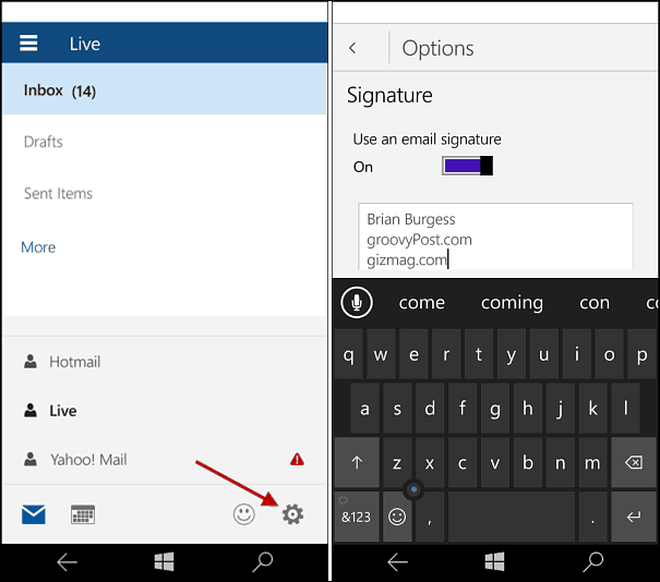 Windows 10 Mobile: Outlook Posta İmzasını Değiştirme