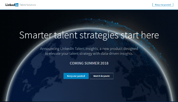 LinkedInTalent Insights, işe alım uzmanlarına yetenek havuzları ve şirketler hakkındaki zengin verilere doğrudan erişim sağlar ve yetenekleri daha stratejik bir şekilde yönetmelerini sağlar.