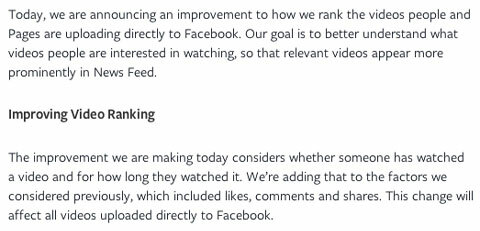 facebook video haber beslemesi duyuru alıntı