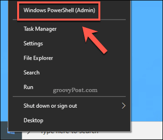Windows Başlat PowerShell'i Başlatın