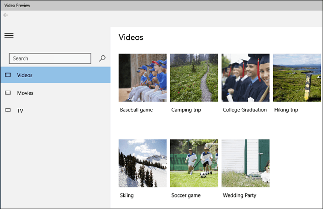 Microsoft Videos Preview Uygulaması