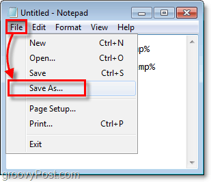 Windows 7 not defteri dosyanızı kaydedin