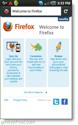 Android'de Firefox