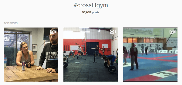 Crossfit spor salonunuz varsa, bunu 30 farklı hashtaginizden biri olarak kullanın.