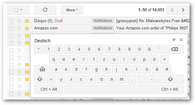 gmail ekran klavyesi