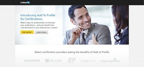 linkedin sertifikalar için profile ekle