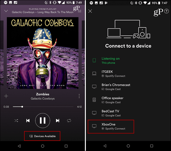 Spotify Connect Cihazı Android