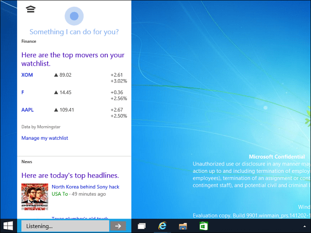 Cortana Masaüstü