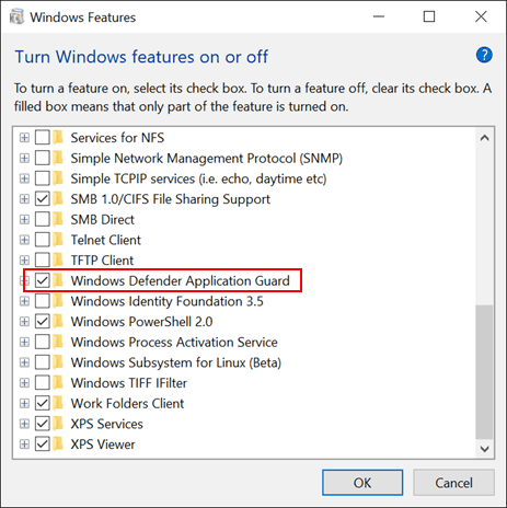 Windows Defender Uygulama Koruması