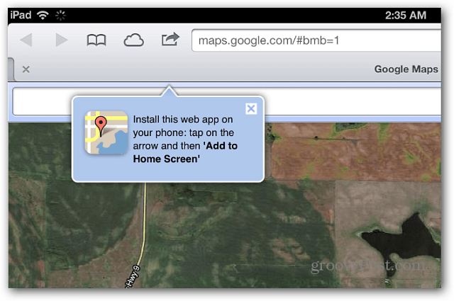 Safari iOS 6'daki Google Haritalar