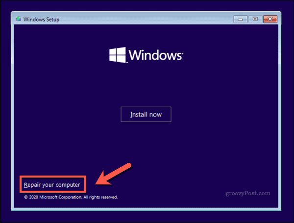 Windows 10 Yükleyici ekranı