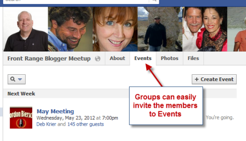facebook grup etkinlikleri