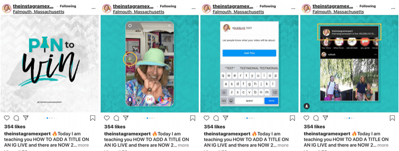 Sue B'den dört resim Zimmerman Instagram atlıkarınca gönderisi