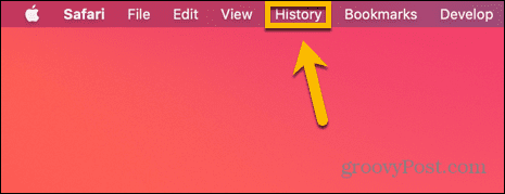 safari geçmişi menüsü mac