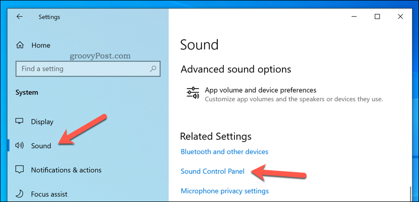 Windows 10'da Ses Kontrol Panelini açın