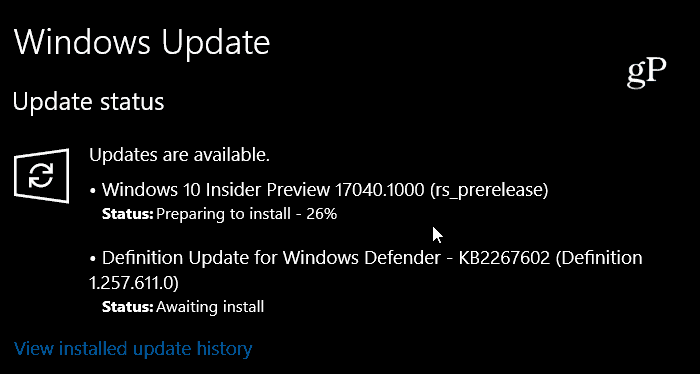 Windows 10 Redstone 4 Önizleme Derlemesi 17040