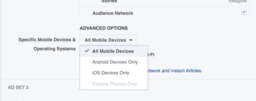 İOS veya Android kullanıcılarının Facebook reklamlarınıza daha iyi yanıt verip vermediğini test edebilirsiniz.