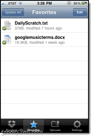 dropbox mobil ios uygulaması