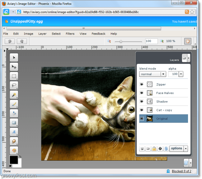 aviary phoenix web uygulaması web'de olduğu gibi photoshop yapmanıza izin verir
