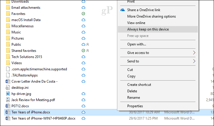 Windows 10'da İsteğe Bağlı OneDrive Dosyalarını Etkinleştirme ve Kullanma