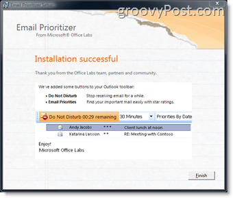 Gelen kutunuzu Microsoft Outlook için yeni E-posta Önceliği Eklentisi ile nasıl düzenlenir:: groovyPost.com