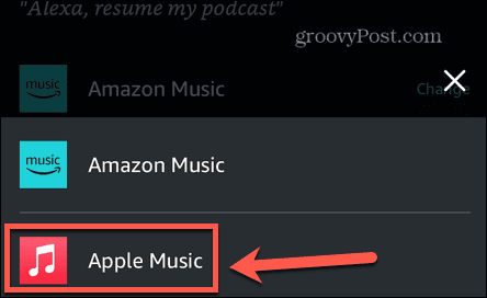 alexa elma müziği seç