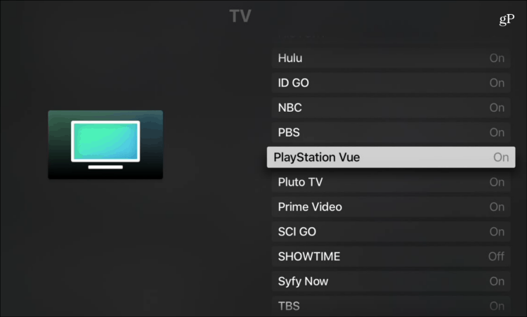 Apple TV Uygulaması PlayStation Vue