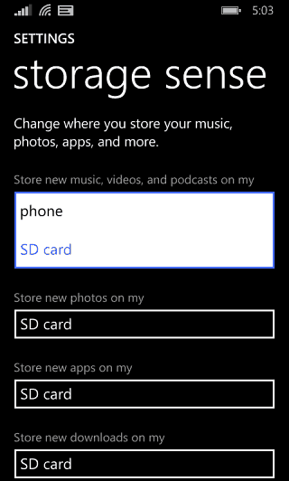 Öğeleri SD karta ayarla