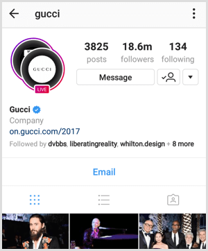 Profilde Instagram Canlı yayın göstergesi