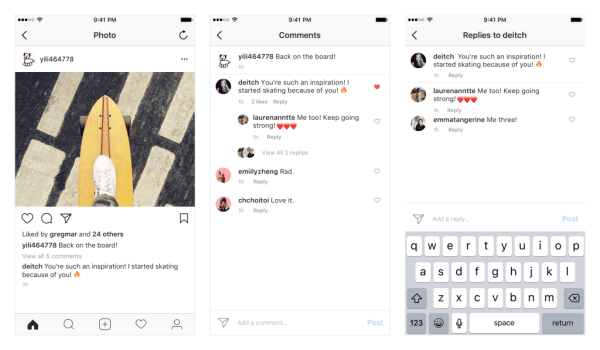 Instagram, önümüzdeki haftalarda iOS ve Android'de zincir halinde yorumlar sunacak.