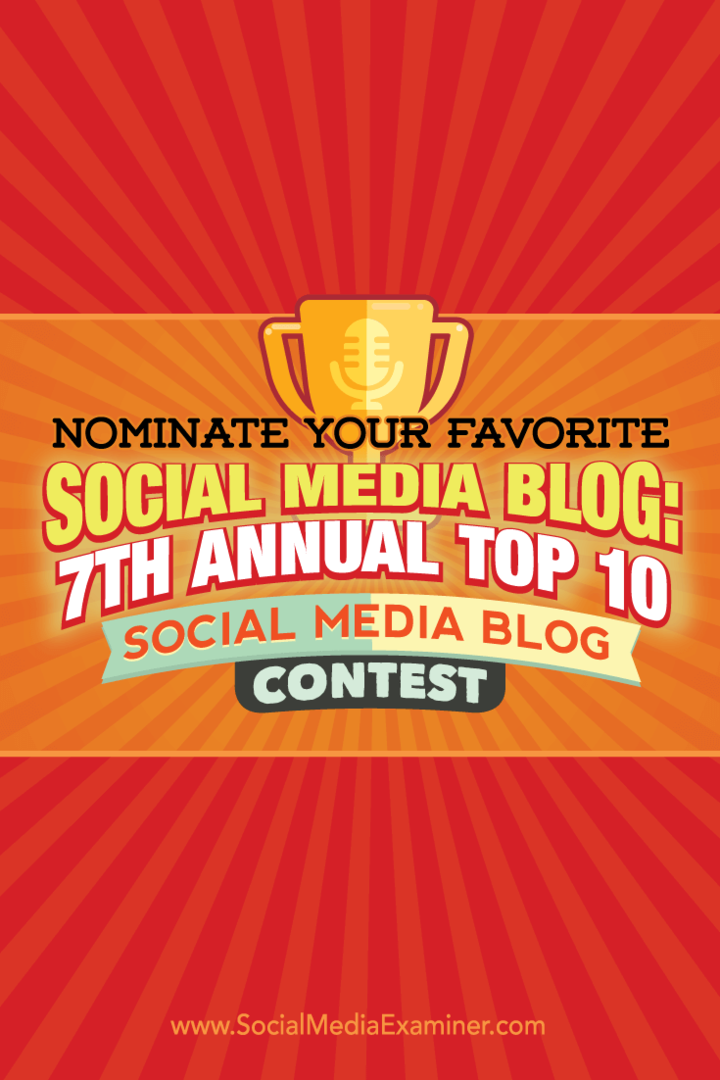 7. yıllık en iyi 10 sosyal medya blog yarışması