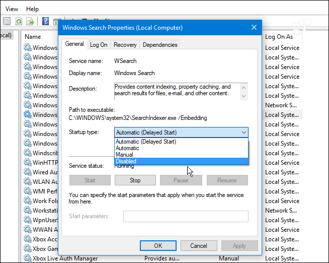 2 Windows Arama Hizmetini Devre Dışı Bırakma Windows 10