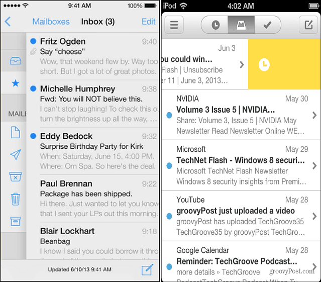Mail iOS 7 ve Mailbox Uygulaması
