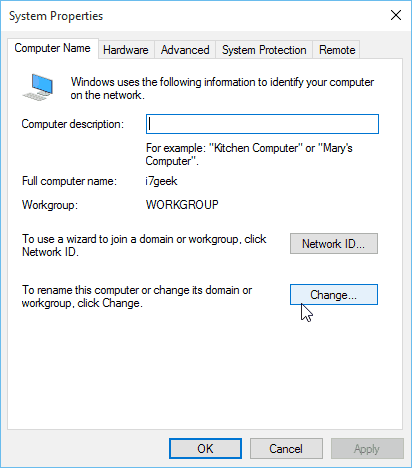 Windows 10 Sistem Özellikleri Bilgisayar Adı