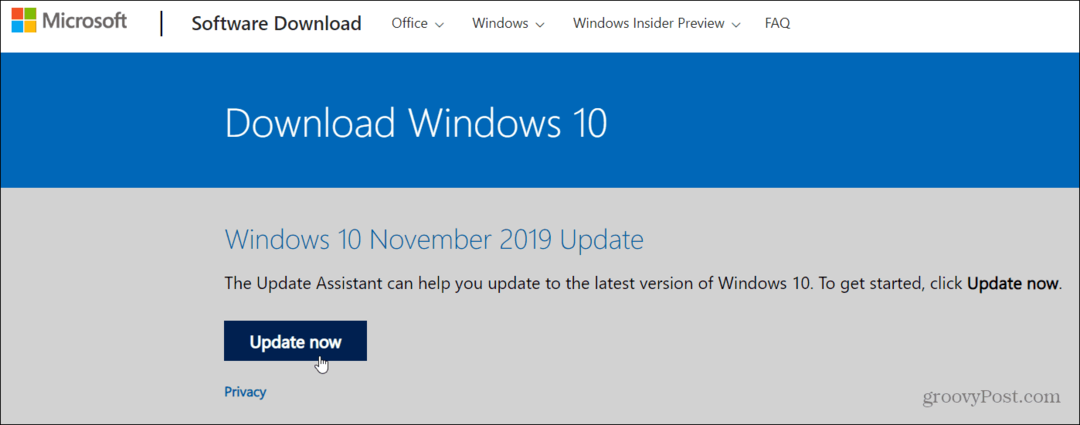 Windows 10 Sürüm 1909 Kasım 2019 Güncelleştirmesi Nasıl Yüklenir