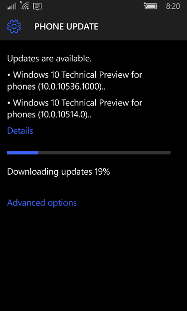 Windows 10 Mobile Preview Build 10536.1004 Kullanılabilir