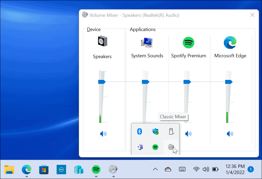 Windows 11'de Klasik Birim Karıştırıcısını Geri Yükle